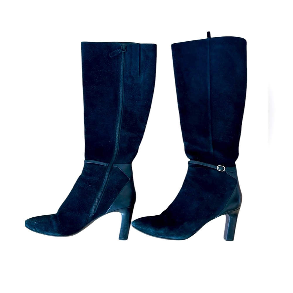 EUC Cole Haan Matson II Knee High Black Suede Size 9 Leather Boots